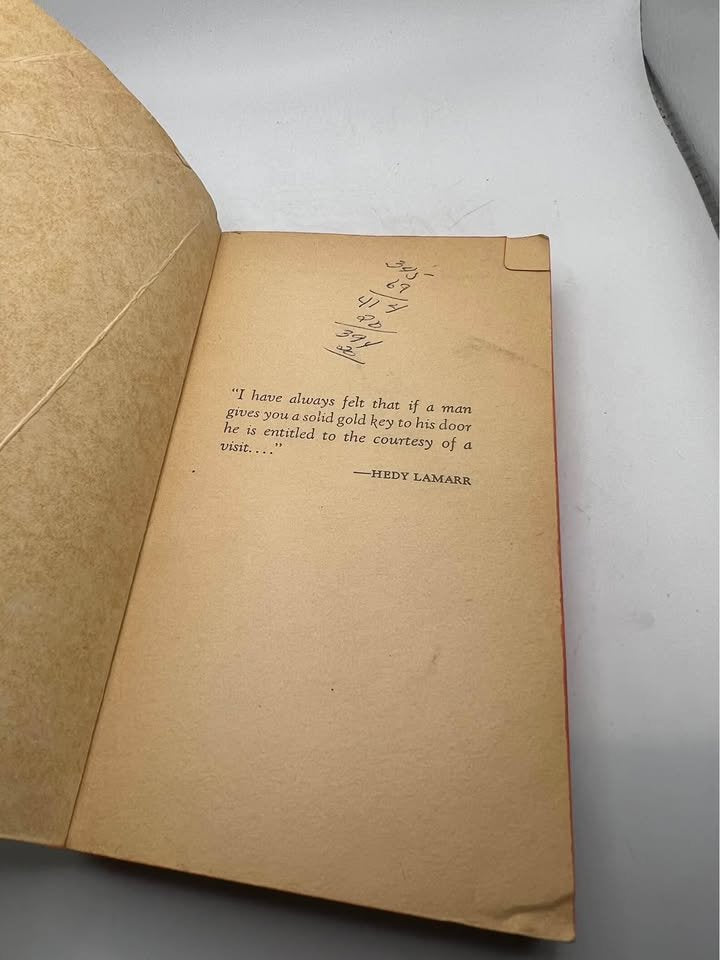 Ecstasy and Me My Life as a Woman by Hedy Lamarr Vintage Paperback Book 1967