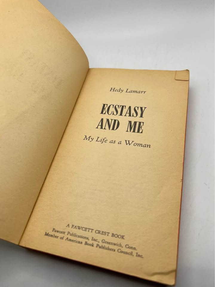 Ecstasy and Me My Life as a Woman by Hedy Lamarr Vintage Paperback Book 1967