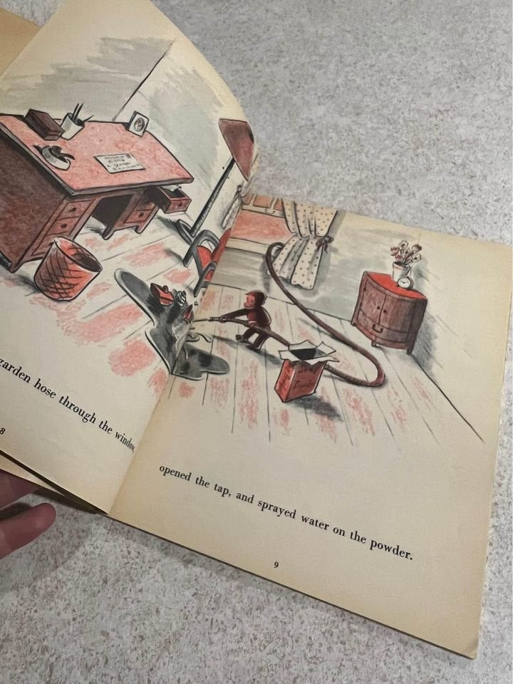 Curious George Gets A Medal by H. A. Rey Vintage Scholastic Paperback Book 1957 / 1967