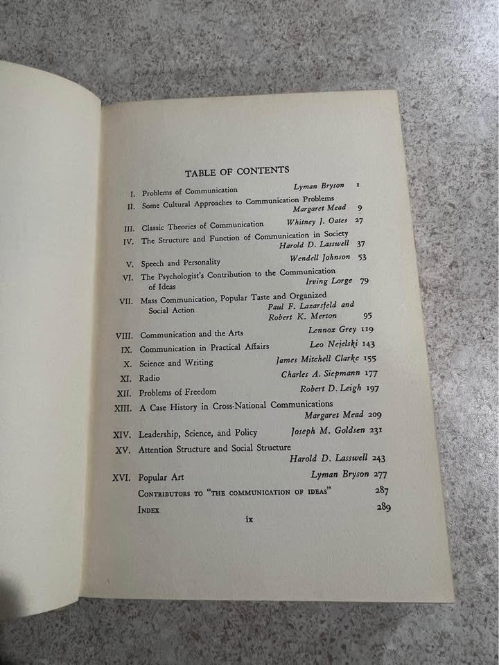 The Communication of Ideas Series of Addresses by Lyman Bryson Antique Vintage Hardcover Book 1948