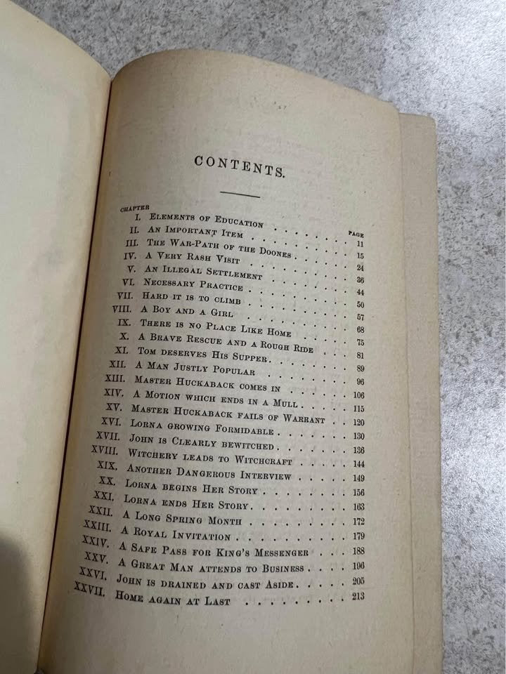 Lorna Doone by R. D. Blackmore Vintage Antique Little Brown & Company Hardcover Book