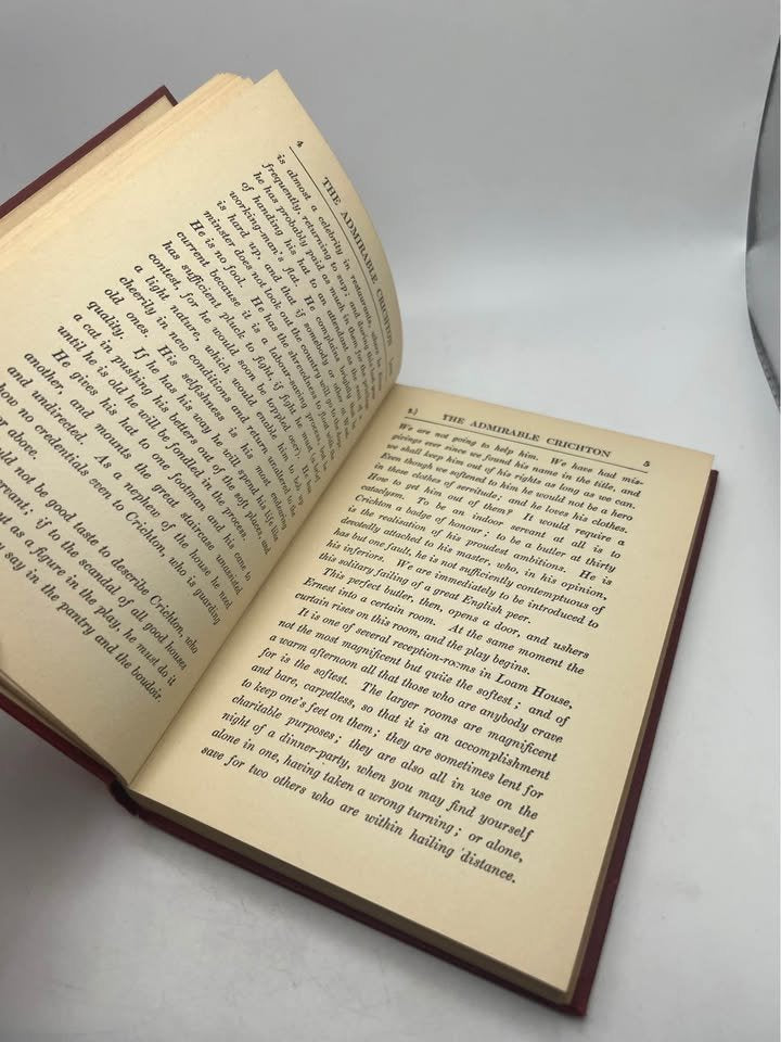 The Admirable Crichton by J.M. Barrie Antique Vintage Hardcover Book 1918 / 1934