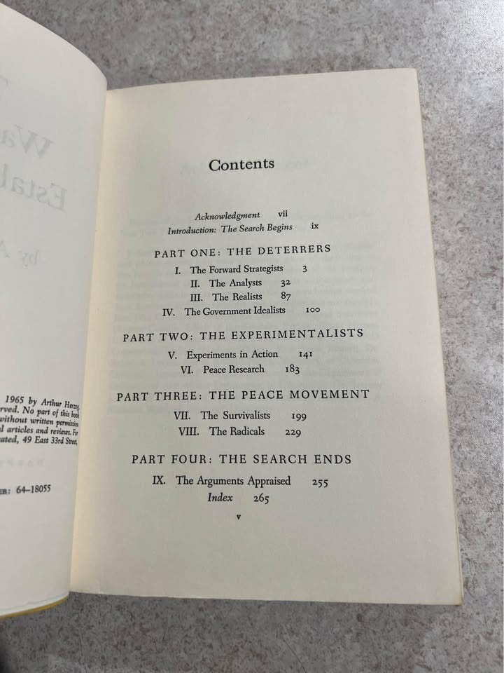 The War-Peace Establishment by Arthur Herzog Vintage Hardcover Book 1965