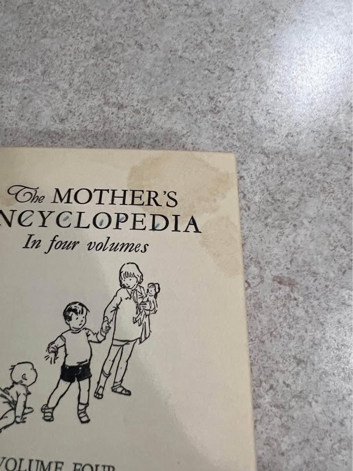1933 The Mothers Encyclopedia Volume Four Antique Vintage Hardcover Book