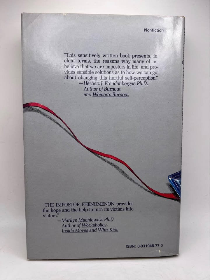 Impostor Phenomenon Overcoming Fear Haunts Success by Dr Pauline Rose Clance Hardcover Book 1985