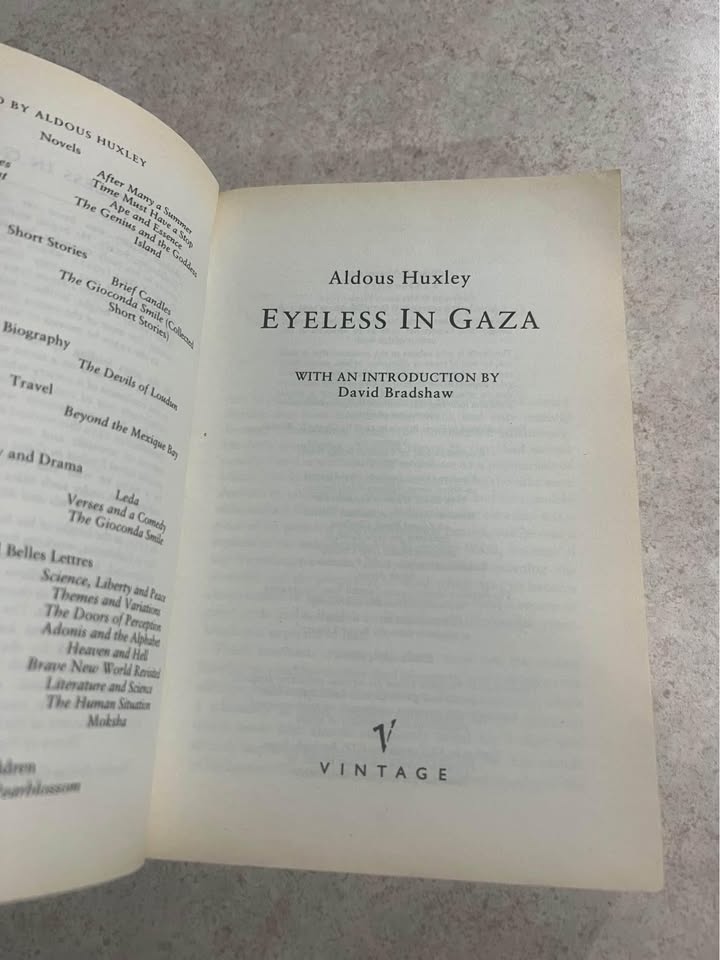 Eyeless in Gaza by Aldous Huxley Vintage Classics Paperback Book 2004