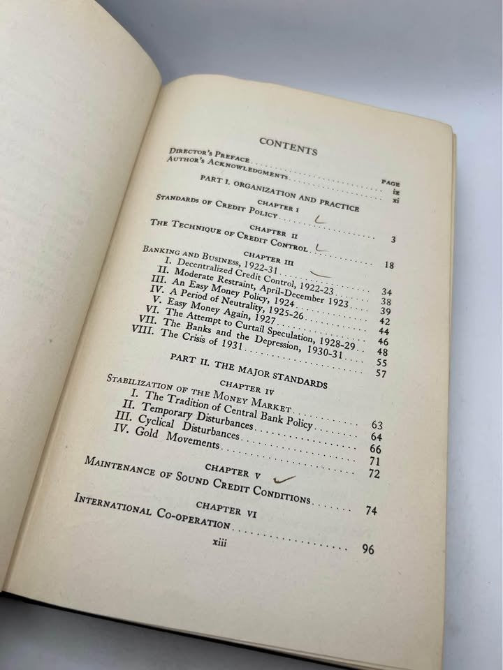 Credit Policies of the Federal Reserve System by Charles Hardy Antique Vintage Hardcover Book 1935