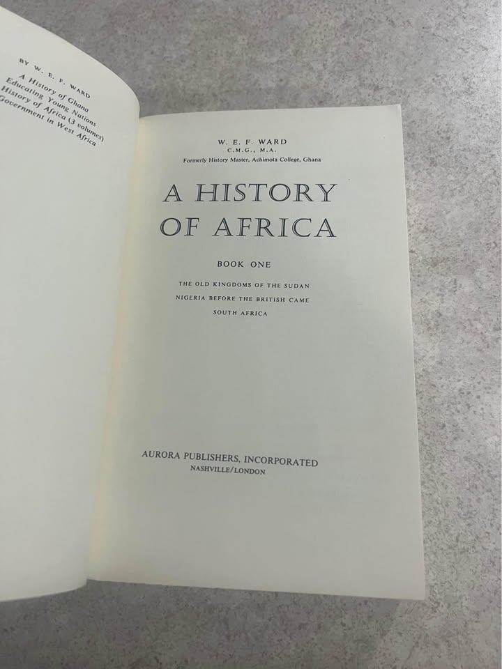 A History of Africa by W.E.F Ward Paperback Book 1970