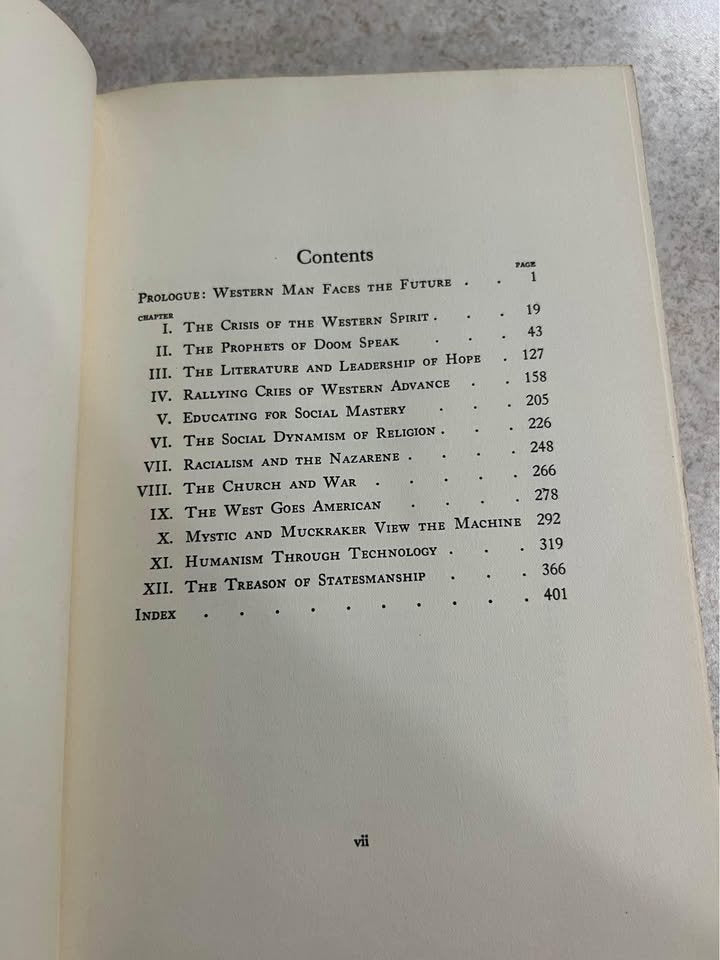 1932 Thunder and Dawn by Glenn Frank Antique Vintage Hardcover Book