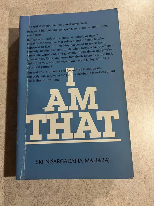 I Am That, Talks with Sri Nisargadatta Maharaj Paperback Book 1988