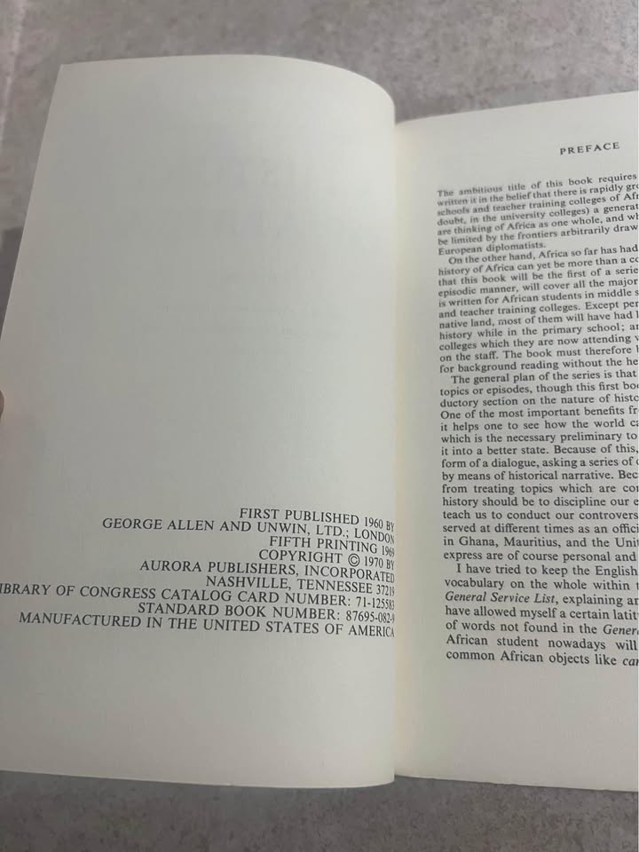 A History of Africa by W.E.F Ward Paperback Book 1970