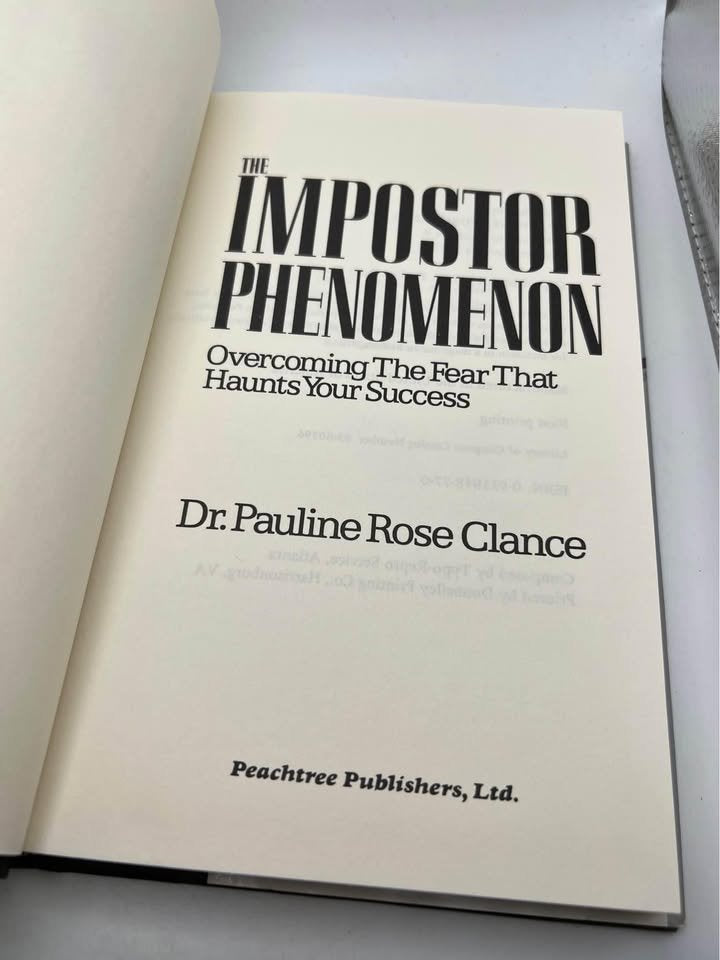 Impostor Phenomenon Overcoming Fear Haunts Success by Dr Pauline Rose Clance Hardcover Book 1985
