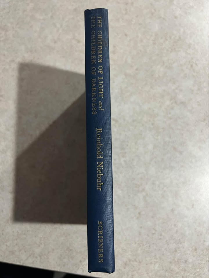 1945 The Children of Light and Darkness by Reinhold Niebuhr Antique Vintage Hardcover Book