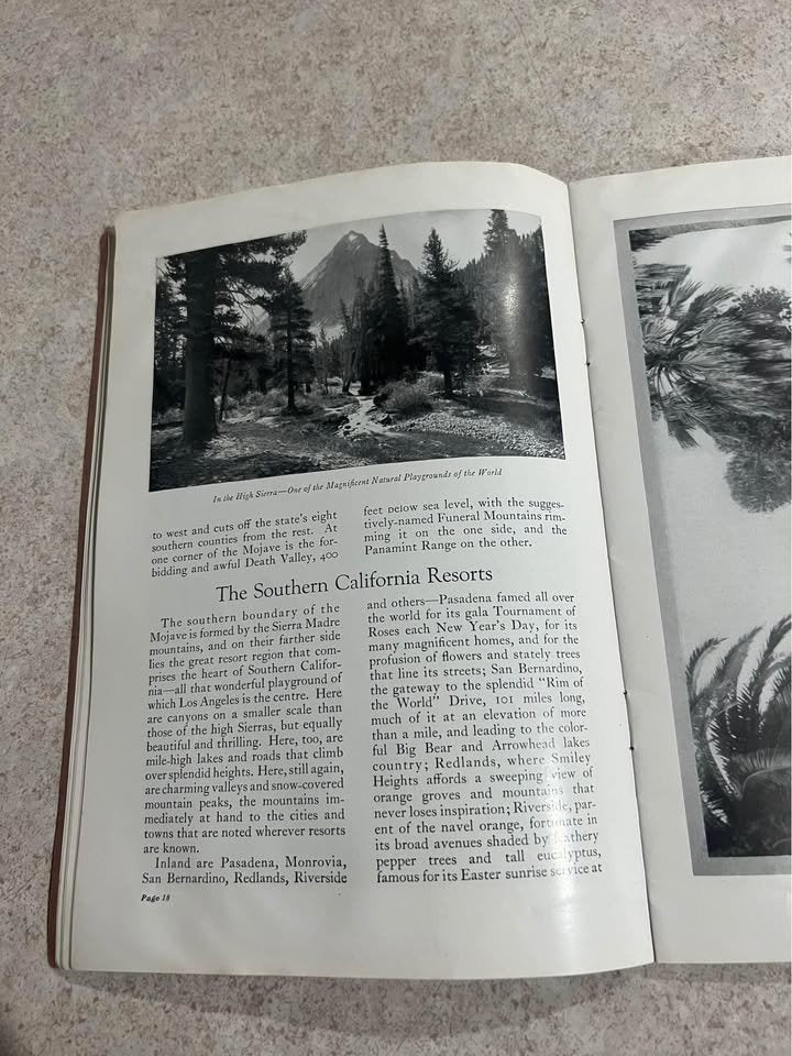 1925 California Promotional Pamphlet Union Pacific Overland Route Antique Vintage Book