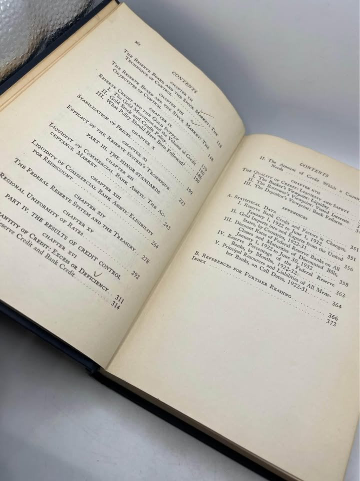 Credit Policies of the Federal Reserve System by Charles Hardy Antique Vintage Hardcover Book 1935