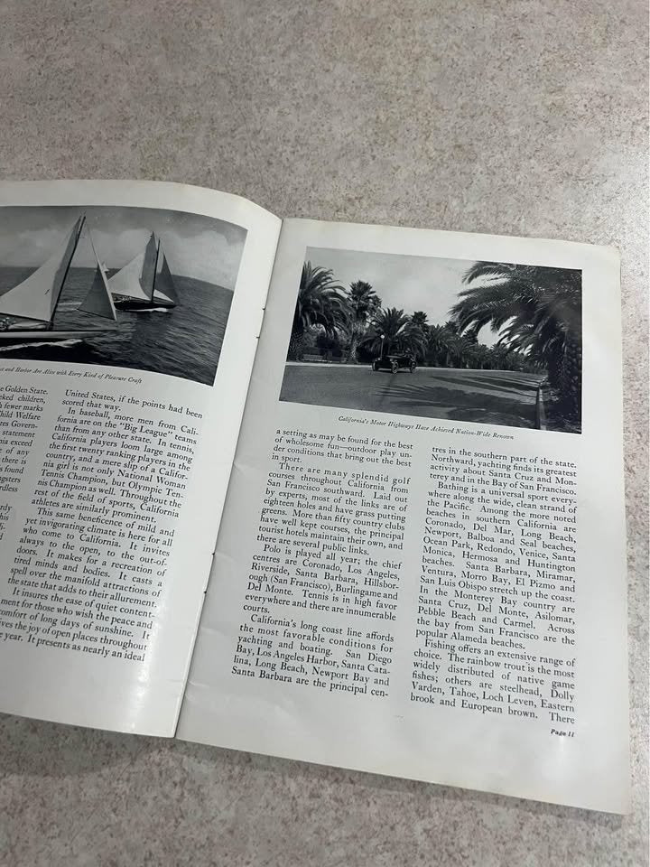 1925 California Promotional Pamphlet Union Pacific Overland Route Antique Vintage Book