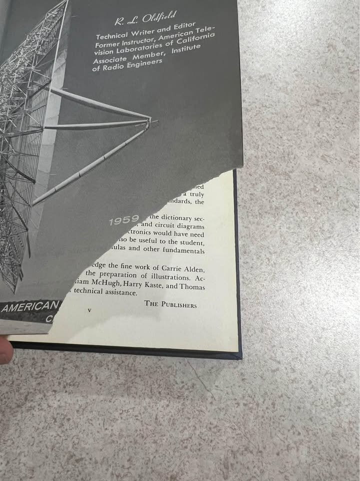 The Practical Dictionary of Electricity & Electronics by R. L. Oldfield Vintage Hardcover Book 1959