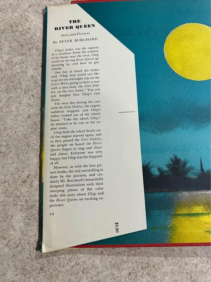 1957 The River Queen by Peter Burchard Vintage First Edition Hardcover Book