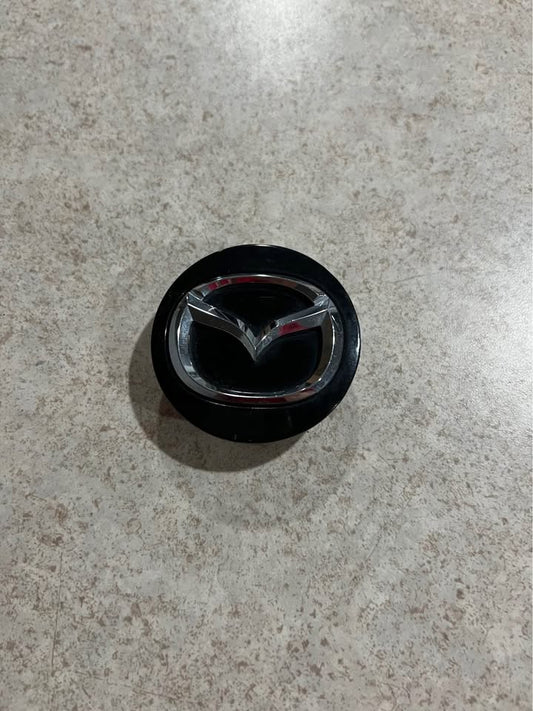 Mazda KF 590 Black / Chrome OEM Wheel Rim Center Hub Cap BJS7-37190