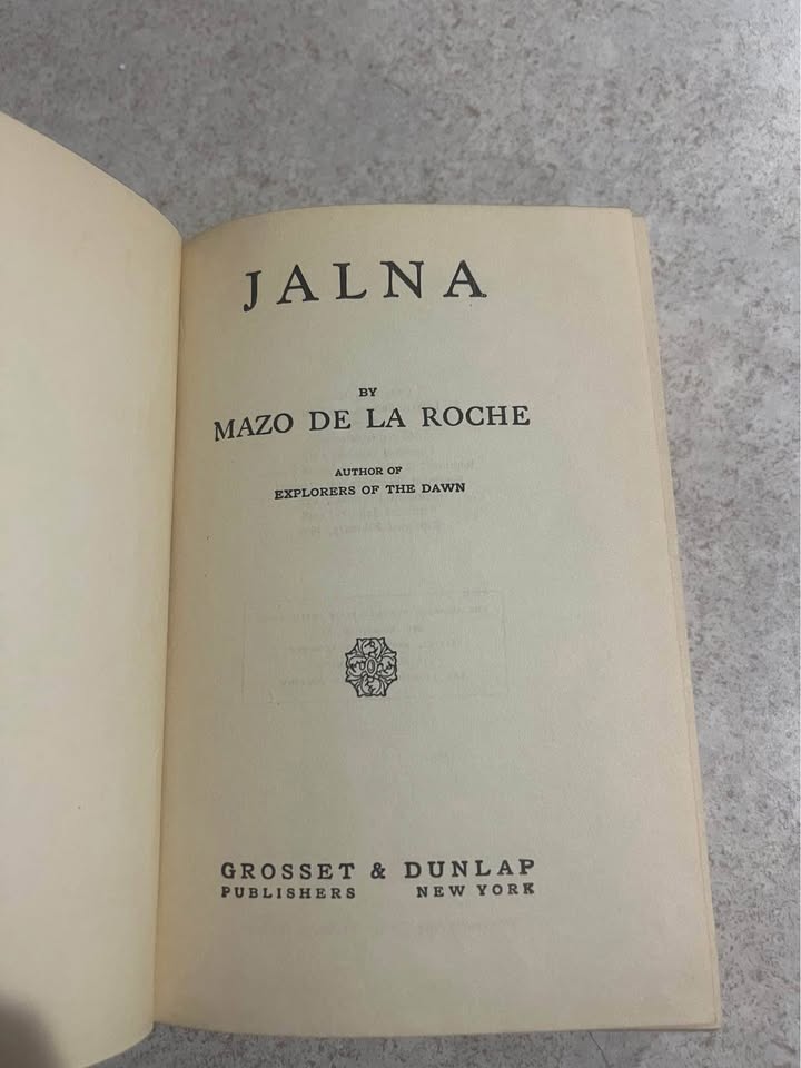Jalna by Mazo de la Roche Antique Vintage Hardcover Book 1927 / 1928
