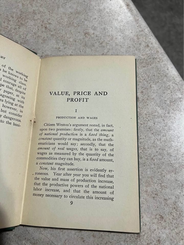 Value Price and Profit by Karl Marx Antique Vintage Hardcover Book 1908