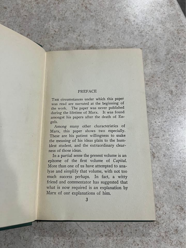 Value Price and Profit by Karl Marx Antique Vintage Hardcover Book 1908