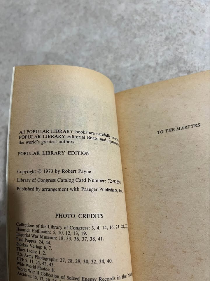 The Life and Death of Adolf Hitler by Robert Payne Paperback Book 1973