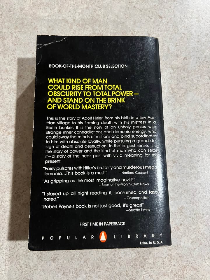 The Life and Death of Adolf Hitler by Robert Payne Paperback Book 1973