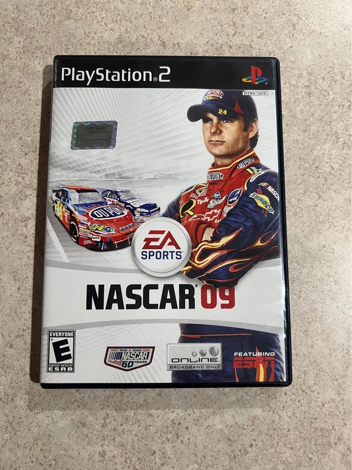 NASCAR 09 PS2 Complete Case Manual Disc Video Game