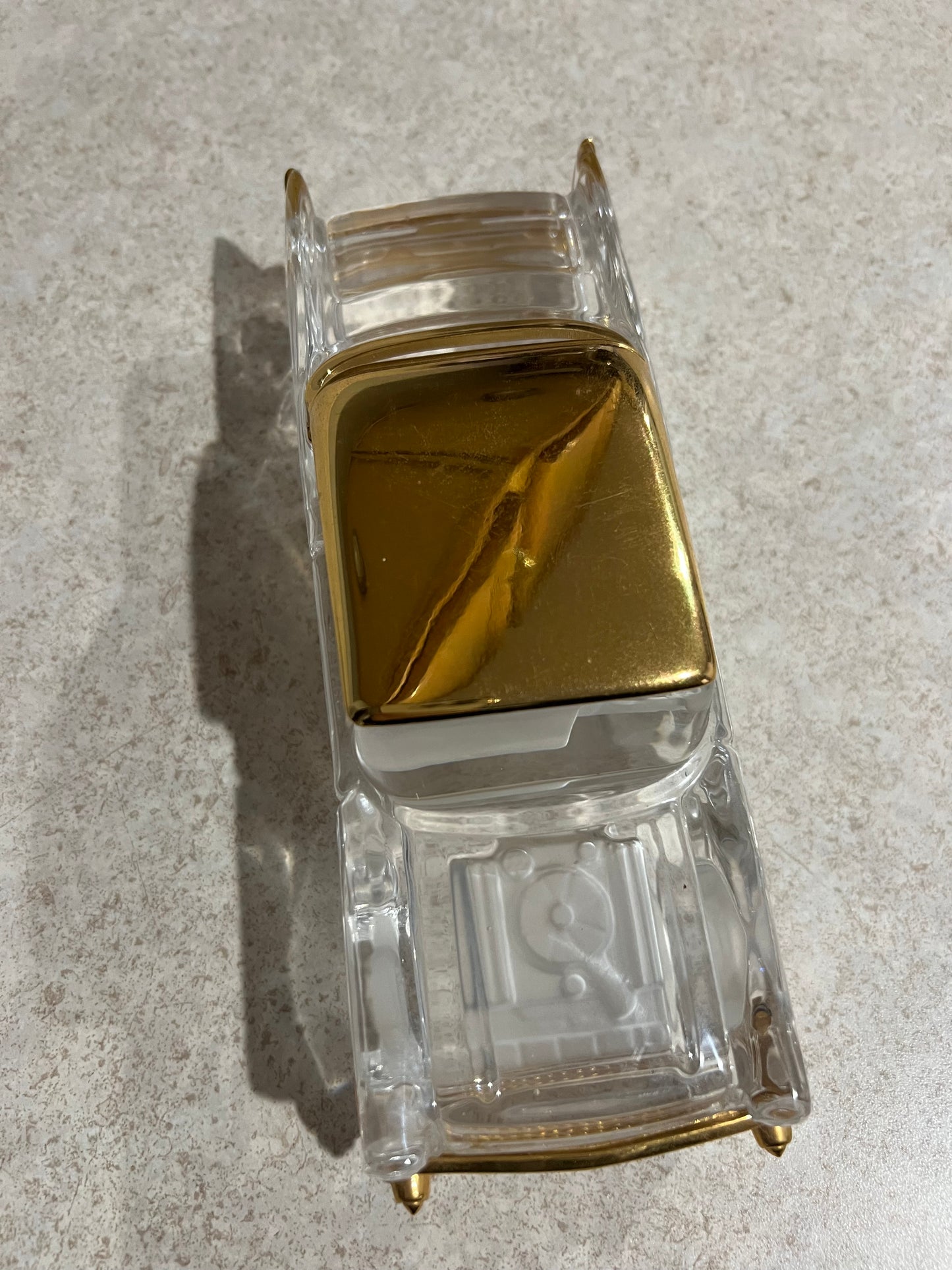 Franklin Mint 1957 Chevy Four Door Hardtop Lead Crystal 24 Karat Gold Trim Diecast Car