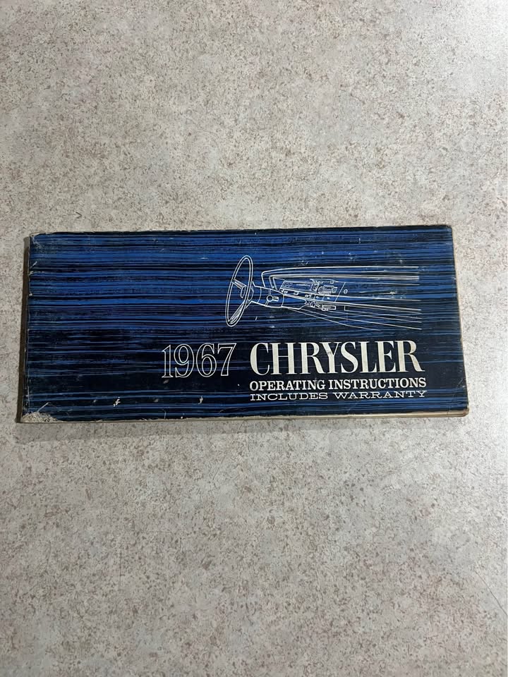 1967 Chrysler Operating Instructions Owners Manual Booklet
