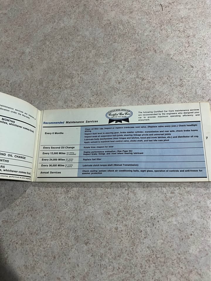1967 Chrysler Operating Instructions Owners Manual Booklet