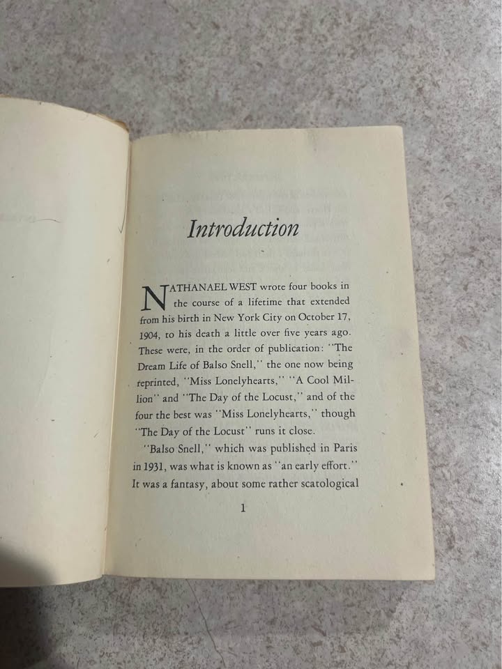 1933 Miss Lonelyhearts by Nathaniel West Antique Vintage Hardcover Book