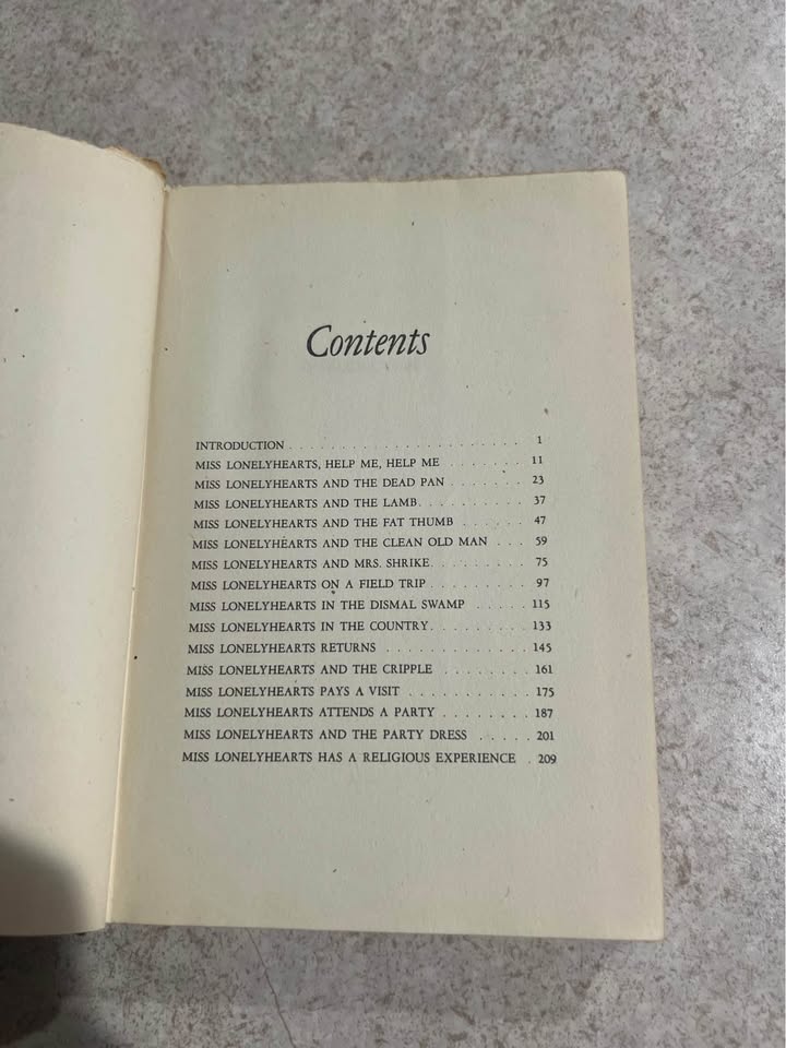 1933 Miss Lonelyhearts by Nathaniel West Antique Vintage Hardcover Book