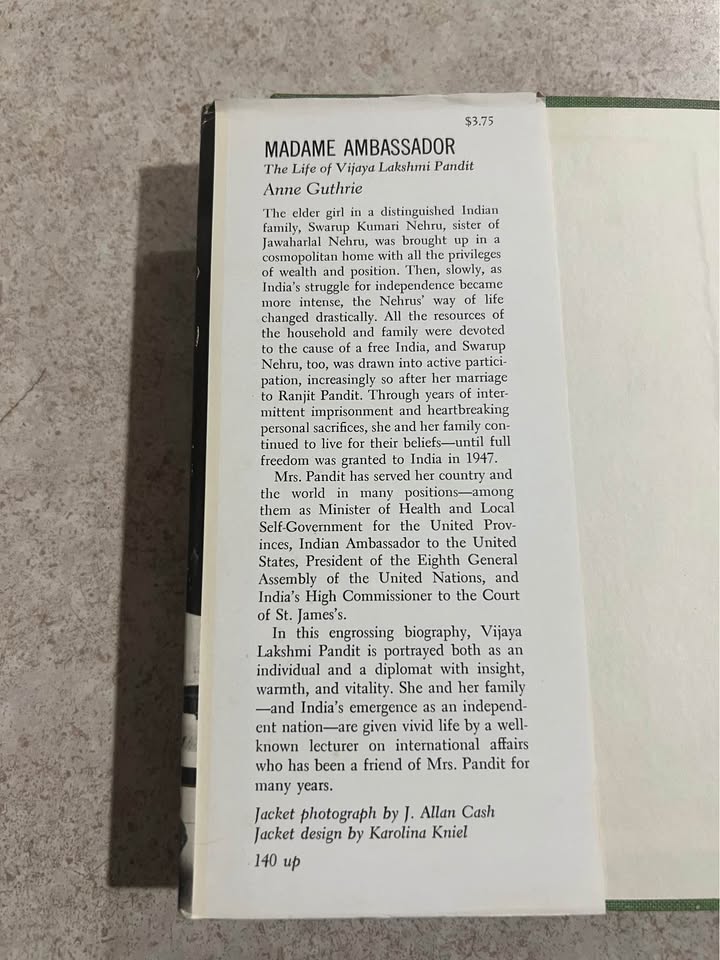 1962 Madame Ambassador by Anne Guthrie Vintage Hardcover Book Signed