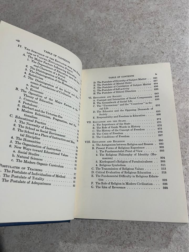 1940 Fundamentals of Democratic Education by Robert Ulich Antique Vintage Hardcover Book