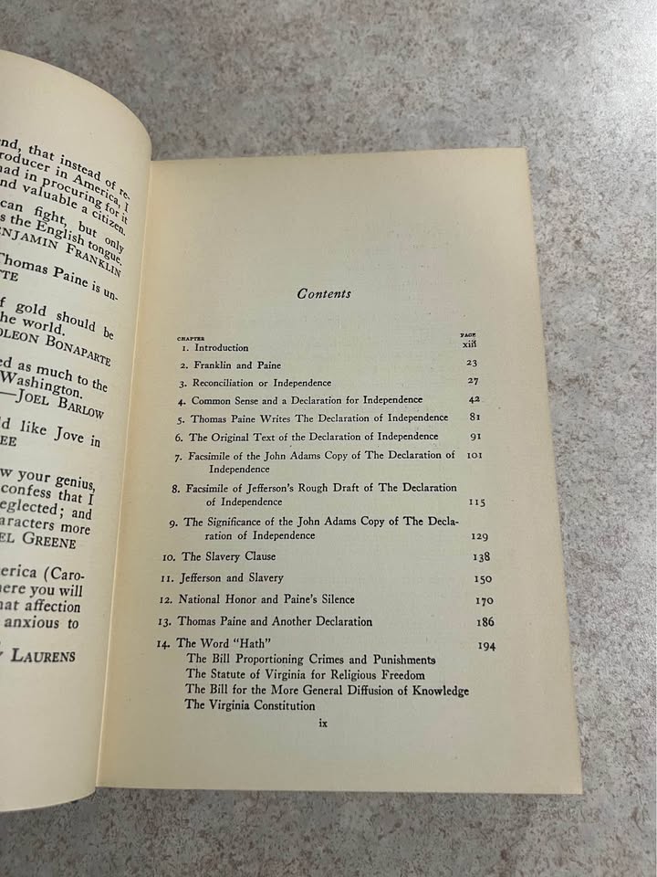 1947 Thomas Paine Author of the Declaration of Independence by Joseph Lewis Vintage Hardcover Book