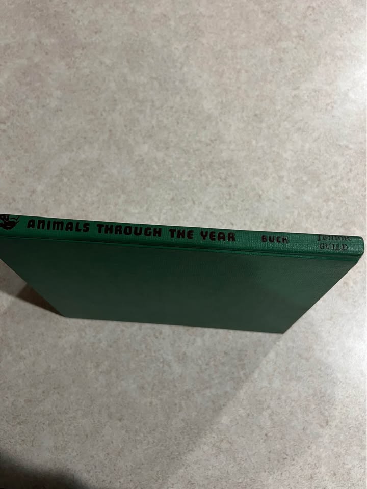1941 Animals Through The Year by Margaret Waring Buck Antique Vintage Hardcover Book