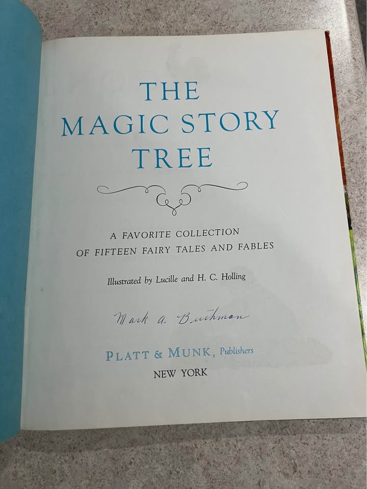 1969 The Magic Story Tree by Lucille and H. C. Holling Hardcover Book