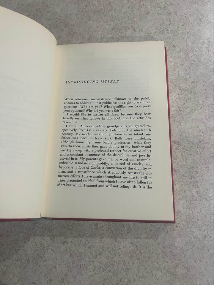 1958 More In Anger by Marya Mannes Vintage Hardcover Book