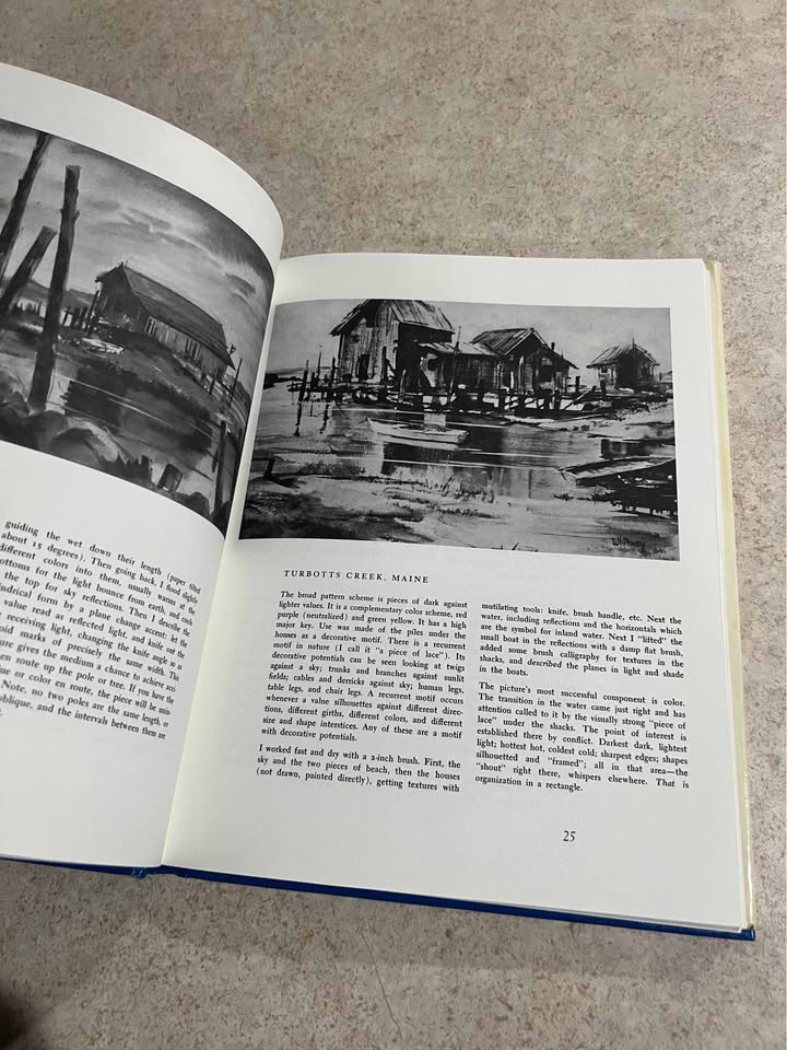 Complete Guide to Watercolor Painting by Edgar A Whitney Hardcover Book 1974