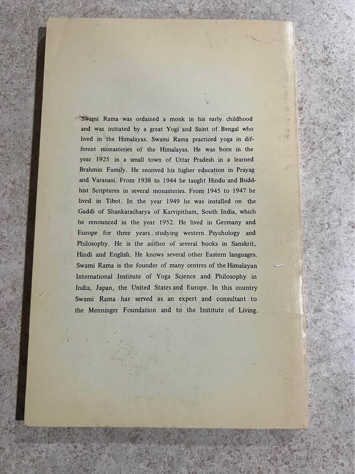 Lectures on Yoga by Swami Rama Paperback Book 1973