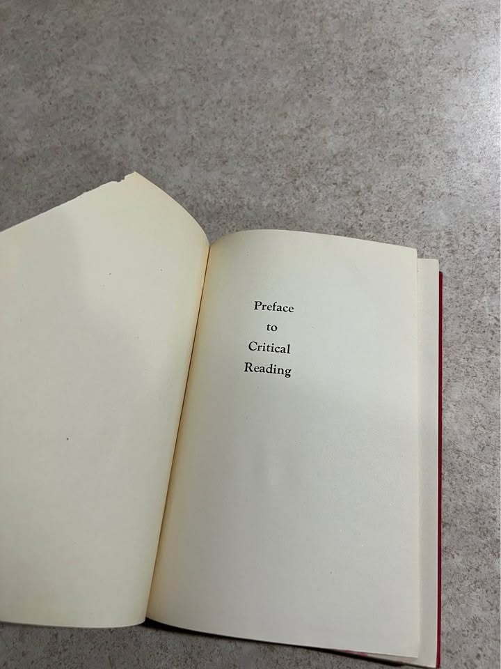 1951 Preface To Critical Reading by Richard D Altick Vintage Hardcover Book