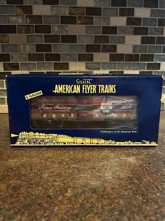 Gilbert American Flyer 2011 Christmas Holiday Boxcar 6-48394 S Gauge 3/16” Scale Model Train NEW