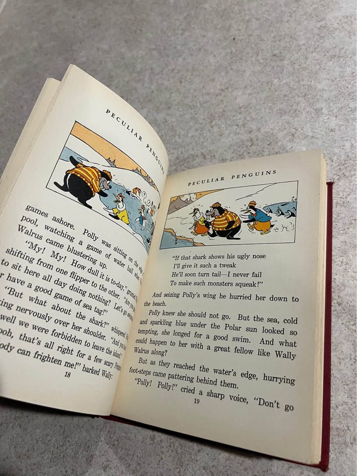1934 Peculiar Penguin by Walt Disney Studio Antique Vintage Hardcover Book