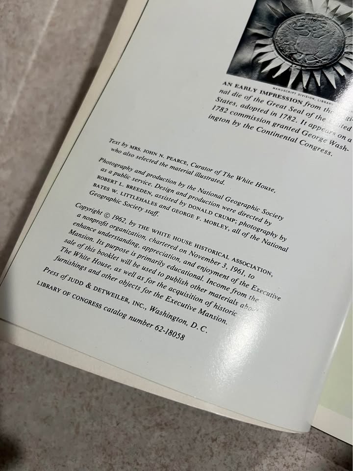 1962 The White House Vintage Paperback Book