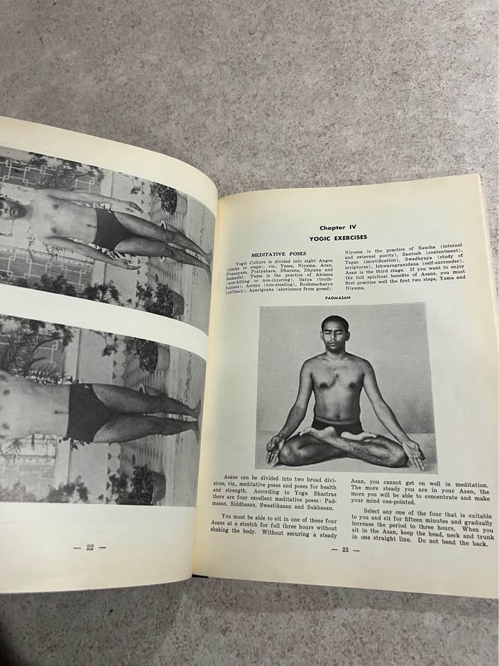 1957 Practical Guide For Students of Yoga by H. H. Swamy Sivananda Vintage Hardcover Book