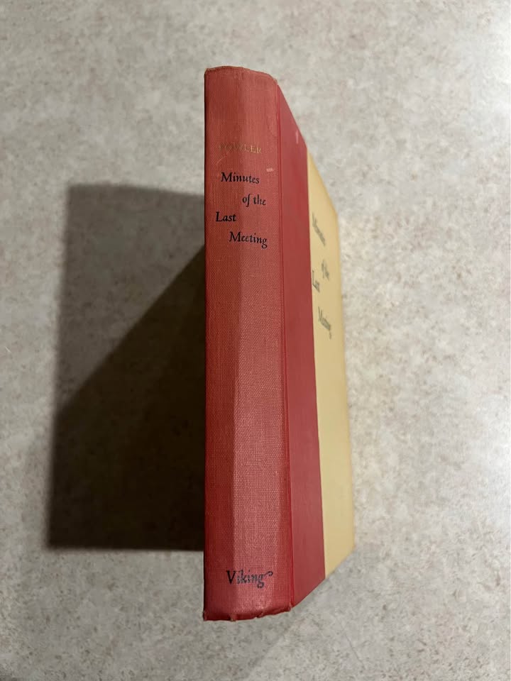 1954 Minutes of the Last Meeting by Gene Fowler Vintage Hardcover Book