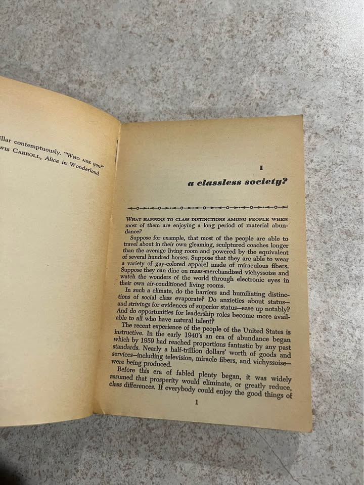 1961 The Status Seekers by Vance Packard Vintage Paperback Book