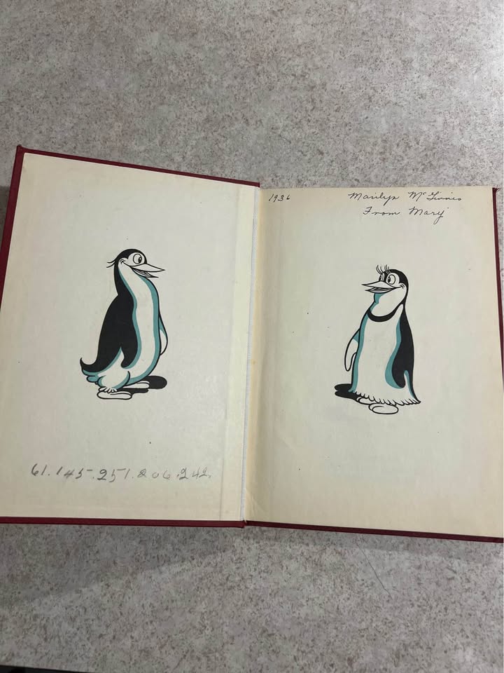 1934 Peculiar Penguin by Walt Disney Studio Antique Vintage Hardcover Book